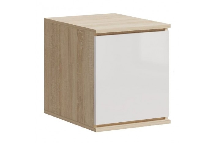 Антресоль Челси к пеналу 450 дуб сонома - белый глянец