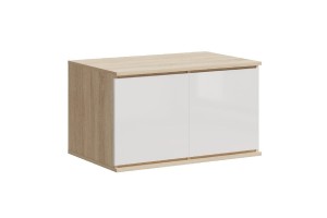 Антресоль "Челси" к шкафу 900 (дуб сонома - белый глянец)
