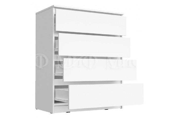 Комод Челси 800 4 ящика дуб сонома - белый глянец