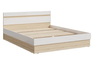 Кровать "Челси 1,6" (дуб сонома - белый глянец)