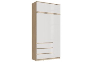 Антресоль "Челси" к шкафу 1200 (дуб сонома - белый глянец)