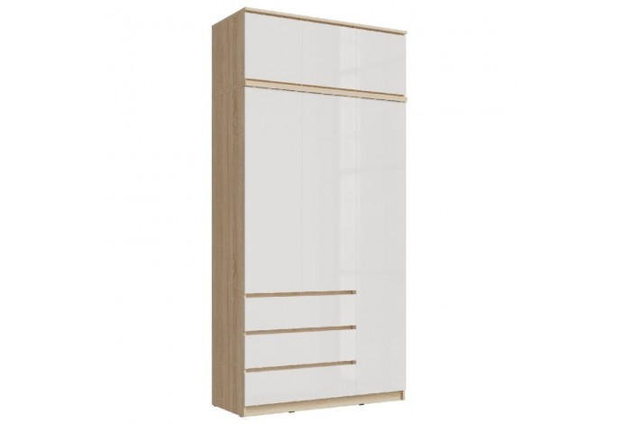 Детская комната Челси вариант 3 дуб сонома - белый глянец холодный