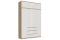 Антресоль Челси к шкафу 1600 дуб сонома - белый глянец