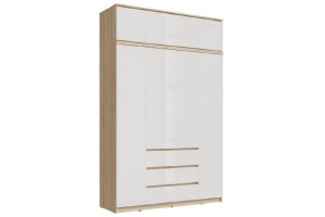 Антресоль "Челси" к шкафу 1600 (дуб сонома - белый глянец)