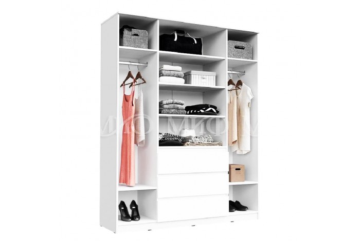 Антресоль Челси к шкафу 1600 дуб сонома - белый глянец