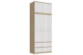 Антресоль Челси к шкафу 900 дуб сонома - белый глянец