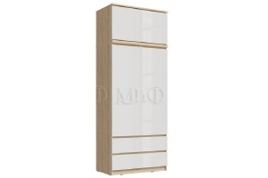 Антресоль "Челси" к шкафу 900 (дуб сонома - белый глянец)