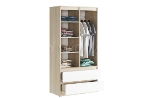 Детская модульная комната "Челси" вариант 4 (дуб сонома - белый глянец холодный)