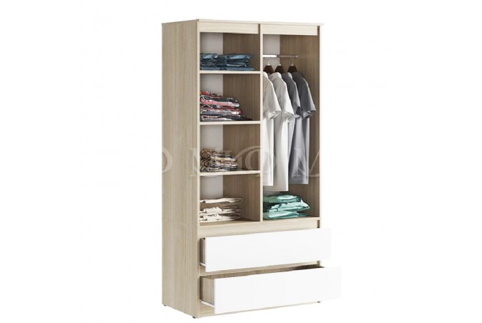 Детская комната Челси вариант 3 дуб сонома - белый глянец холодный