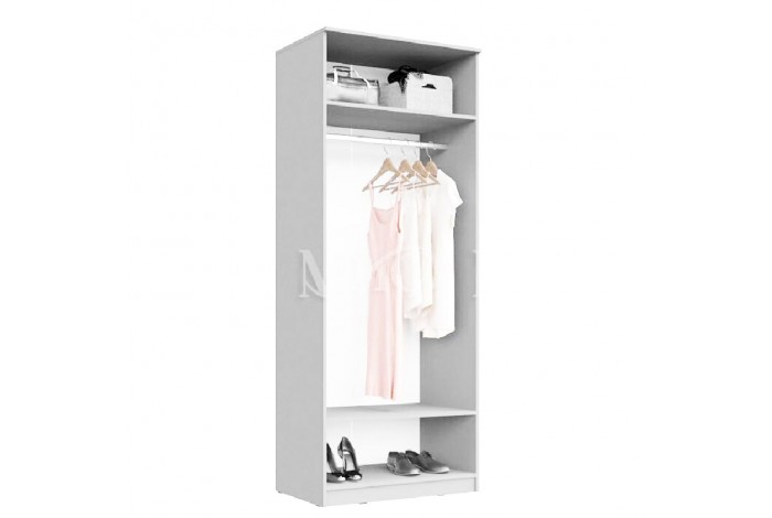 Антресоль Челси к шкафу 800 дуб сонома - белый глянец