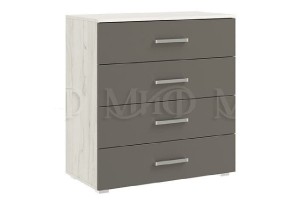Комод Фиеста 4 ящика (дуб крафт белый - графит)
