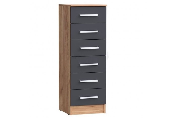 Комод Мартина 400 дуб крафт золотой - графит