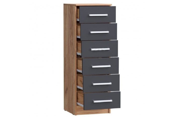 Комод Мартина 400 дуб крафт золотой - графит