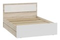 Кровать Мартина 0,9 дуб сонома - белый глянец