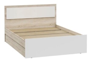 Кровать "Мартина 0,9" (дуб сонома - белый глянец)