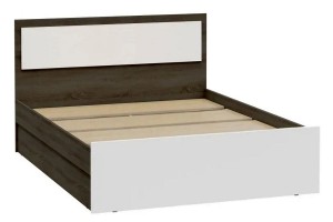 Кровать "Мартина 1,2" (венге - белый глянец)