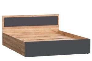 Кровать "Мартина 1,6" (дуб крафт золотой - графит)