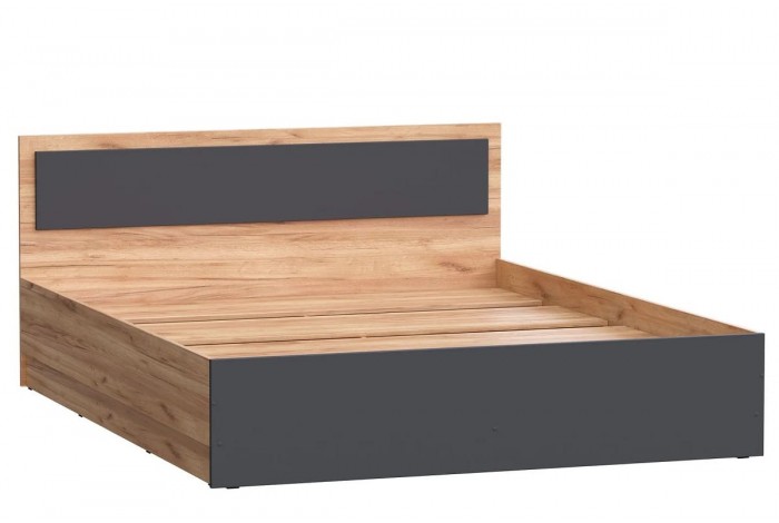 Кровать Фиеста 1,6 дуб крафт золотой - графит