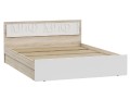 Кровать Фиеста 1,6 дуб сонома - белый глянец