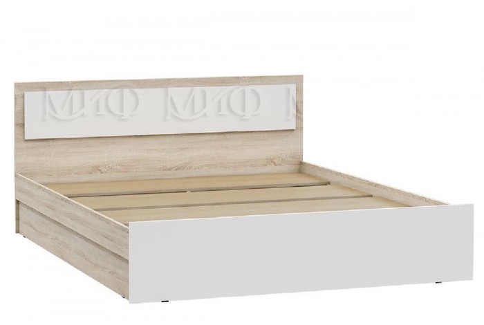 Кровать Фиеста 1,6 дуб сонома - белый глянец