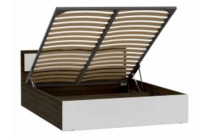 Кровать "Мартина 1,4" с подъемным механизмом (венге - белый глянец)