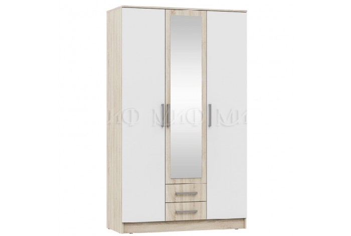 Спальня Мартина - 3 дуб сонома - белый глянец