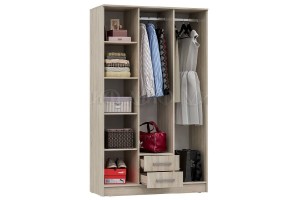 Набор мебели для спальни "Мартина - 3" (дуб сонома - белый глянец)