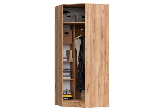 Шкаф Мартина угловой дуб крафт золотой - графит
