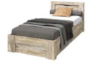 Кровать "Ривьера 0,9" (дуб юкон - бетон темный)