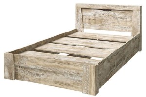 Кровать "Ривьера 1,2" (дуб юкон - бетон темный)