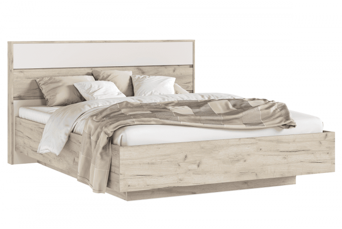 Кровать парящая Роджина 1,6 м с подъемным механизмом Дуб Крафт Серый - Кашемир