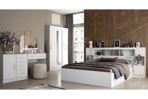 Набор мебели для спальни "Бася - 1"  (белый - белый)
