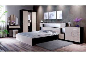 Набор мебели для спальни "Бася - 1"  (венге - дуб беленый)