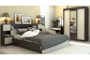 Набор мебели для спальни "Бася - 2"  (венге - дуб беленый)