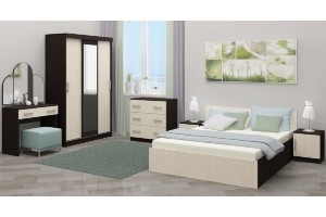 Набор мебели для спальни "Бася - 3"  (венге - дуб беленый)