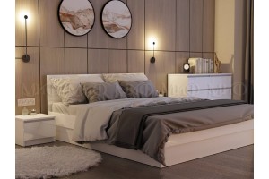 Набор мебели для спальни "Челси - 2" (белый - белый глянец)