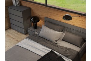 Набор мебели для спальни "Челси - 1" (графит - графит)