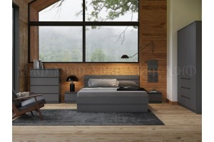 Набор мебели для спальни "Челси - 3" (графит - графит)