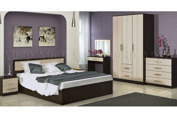 Спальня Фиеста - 5 венге - дуб беленый
