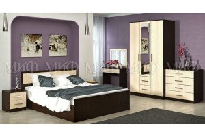 Набор мебели для спальни "Фиеста - 6" (венге - дуб беленый)
