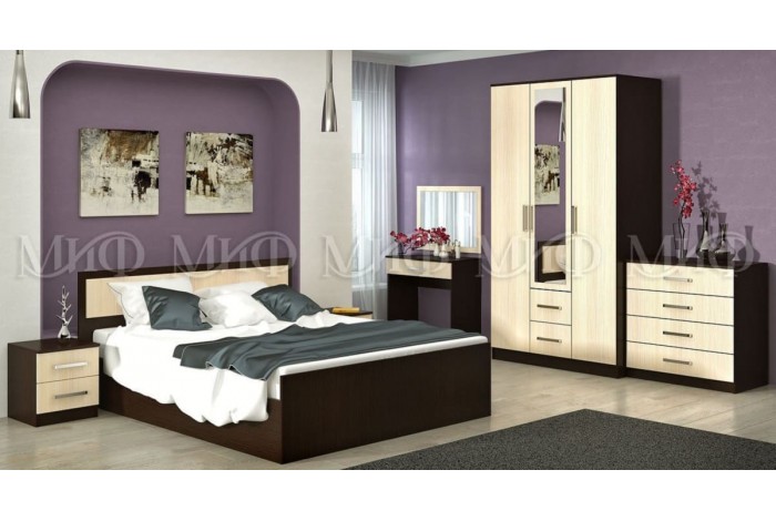 Спальня Фиеста - 6 венге - дуб беленый