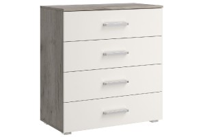Комод Фиеста 4 ящика (дуб крафт серый - кашемир)