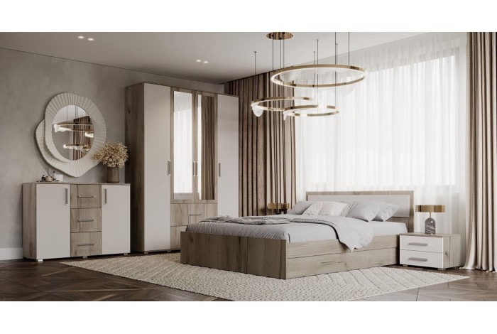 Спальня Фиеста 2 дуб крафт серый - кашемир