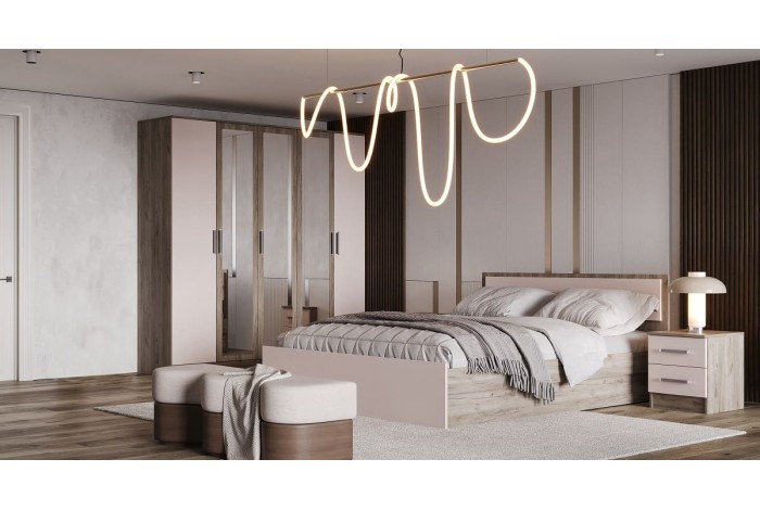 Спальня Мартина - 9 дуб крафт серый - кашемир