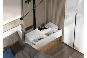 Набор мебели для спальни "Норд - Челси- 2"  (белый - белый глянец холодный)