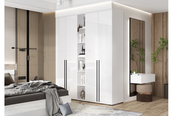 Спальня Норд - Челси- 2 белый - белый глянец холодный