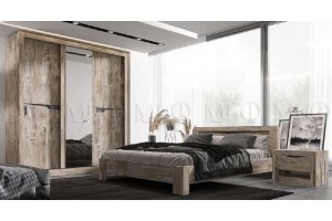 Набор мебели для спальни "Ривьера-1" (дуб юкон - бетон темный)