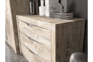 Комод Ривьера (дуб юкон - бетон темный)