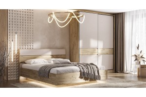 Набор мебели для спальни "Роджина" (Дуб Крафт Серый - Кашемир)