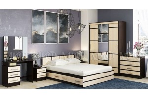 Набор мебели для спальни "Сакура"  (венге - дуб беленый)